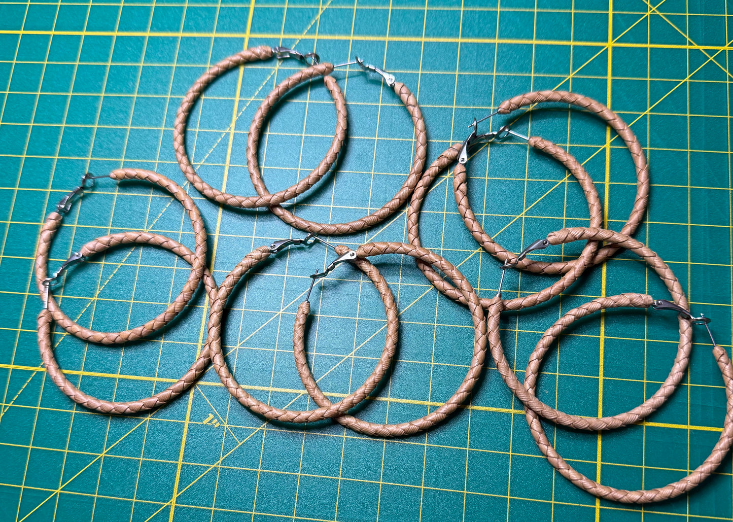 60 mm Lauhala Hoop Earring