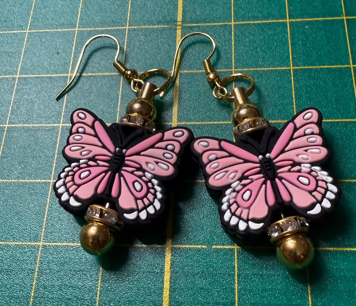 Pink Butterfly Earring