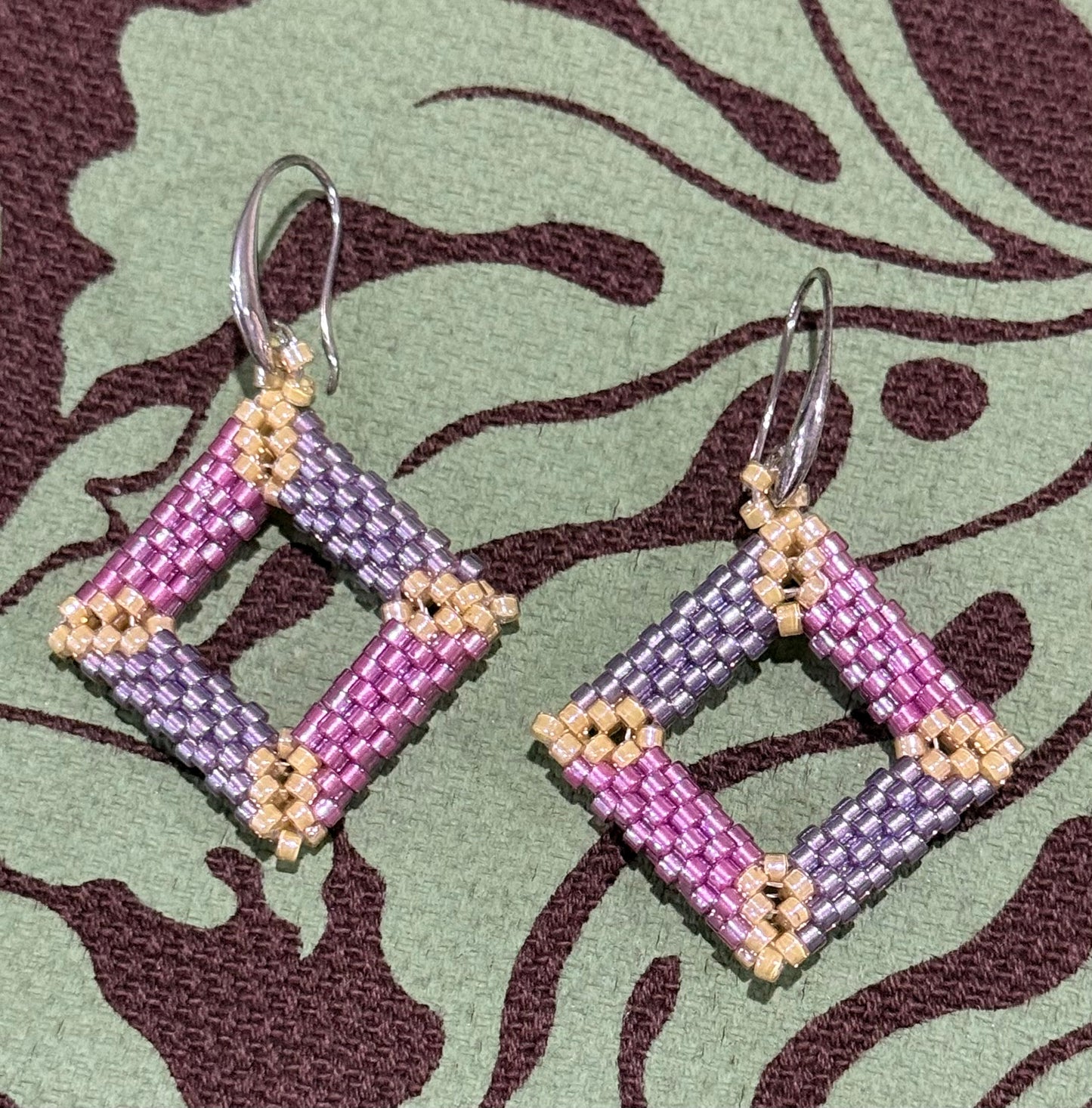 Square Beaded Earring