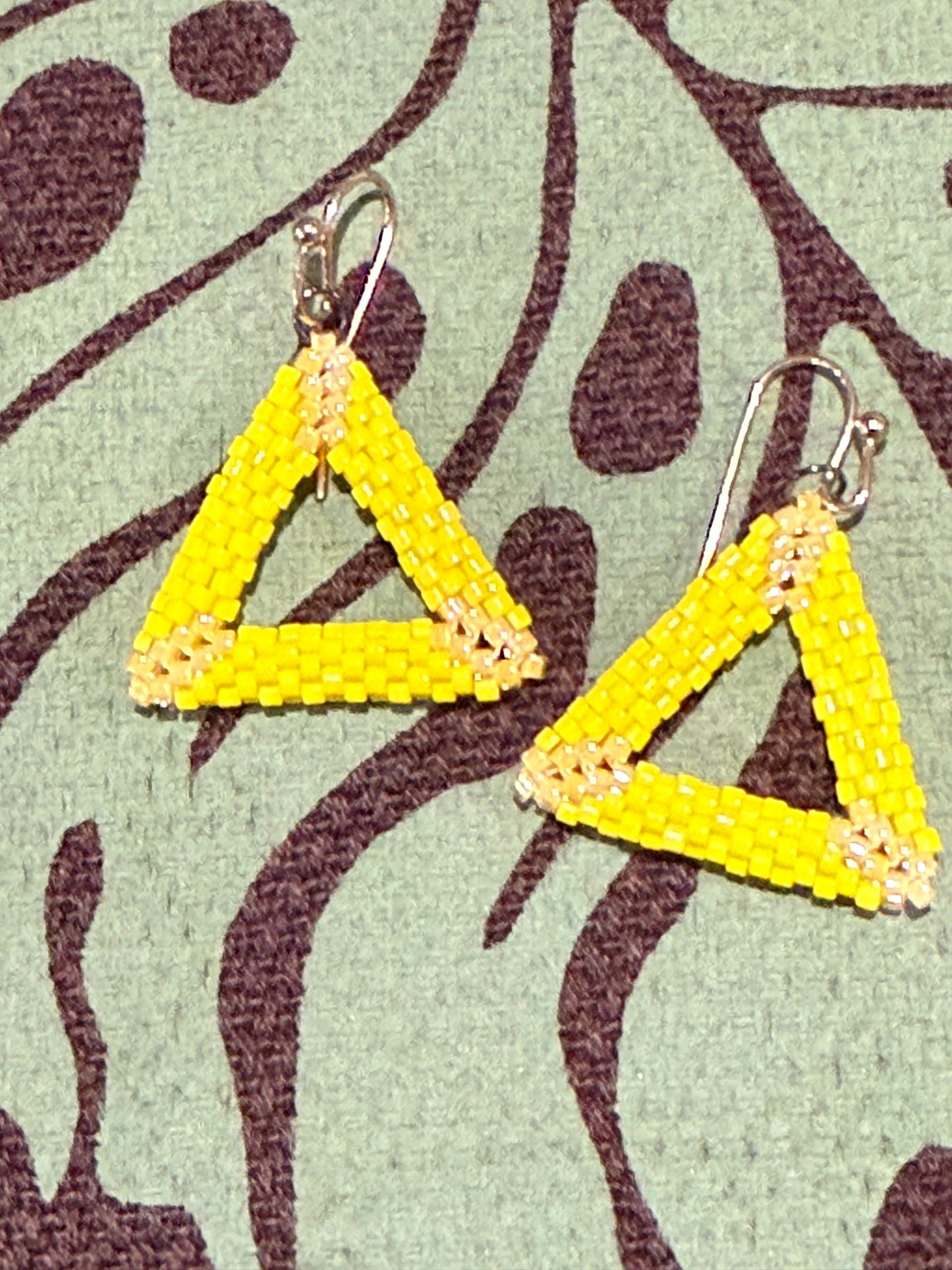 Yellow Triangle Earring