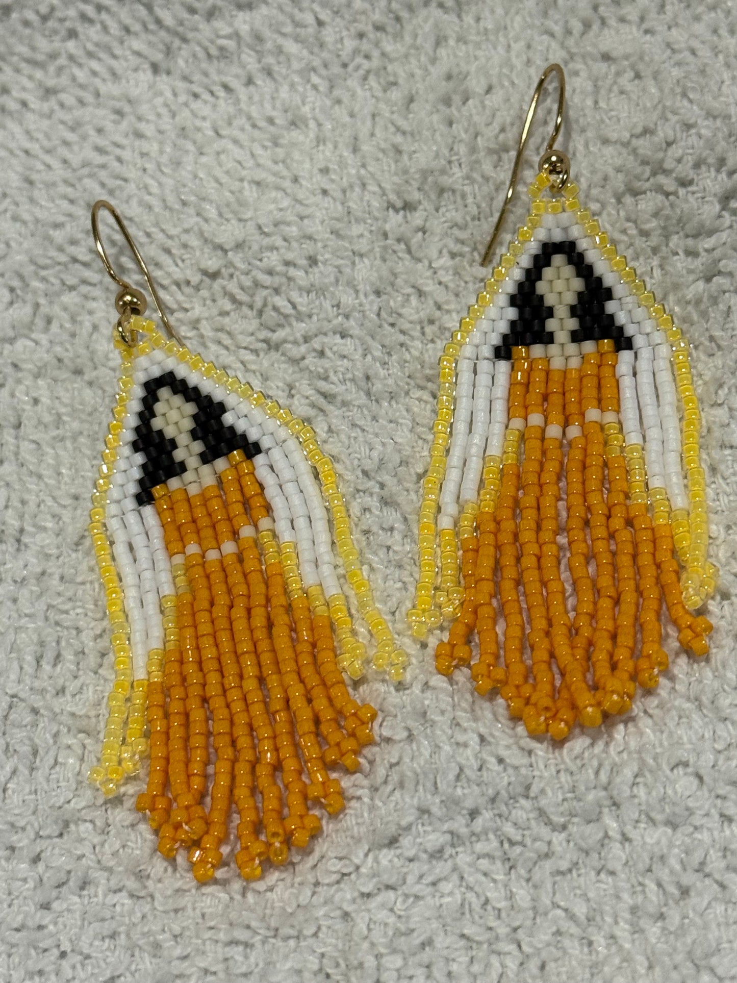 Lady in Yellow Beaded Dress