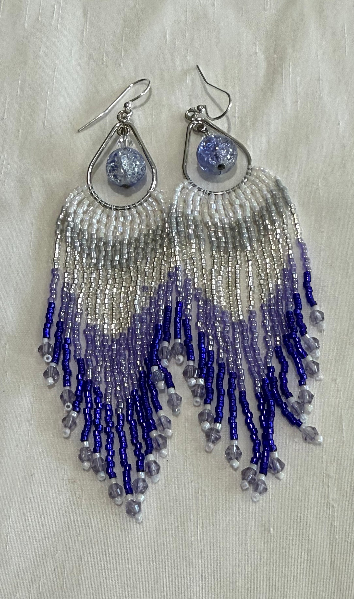 Purple Crackle Tear Drop