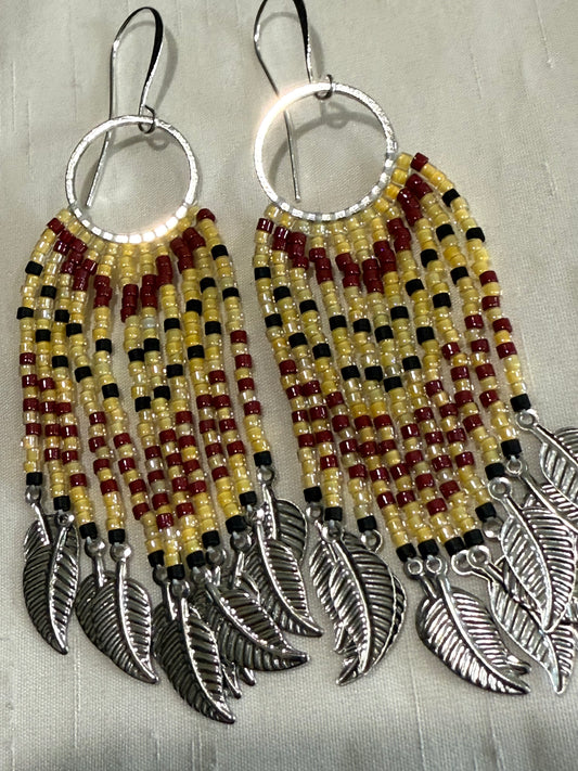Black and Red Dotted Fringe
