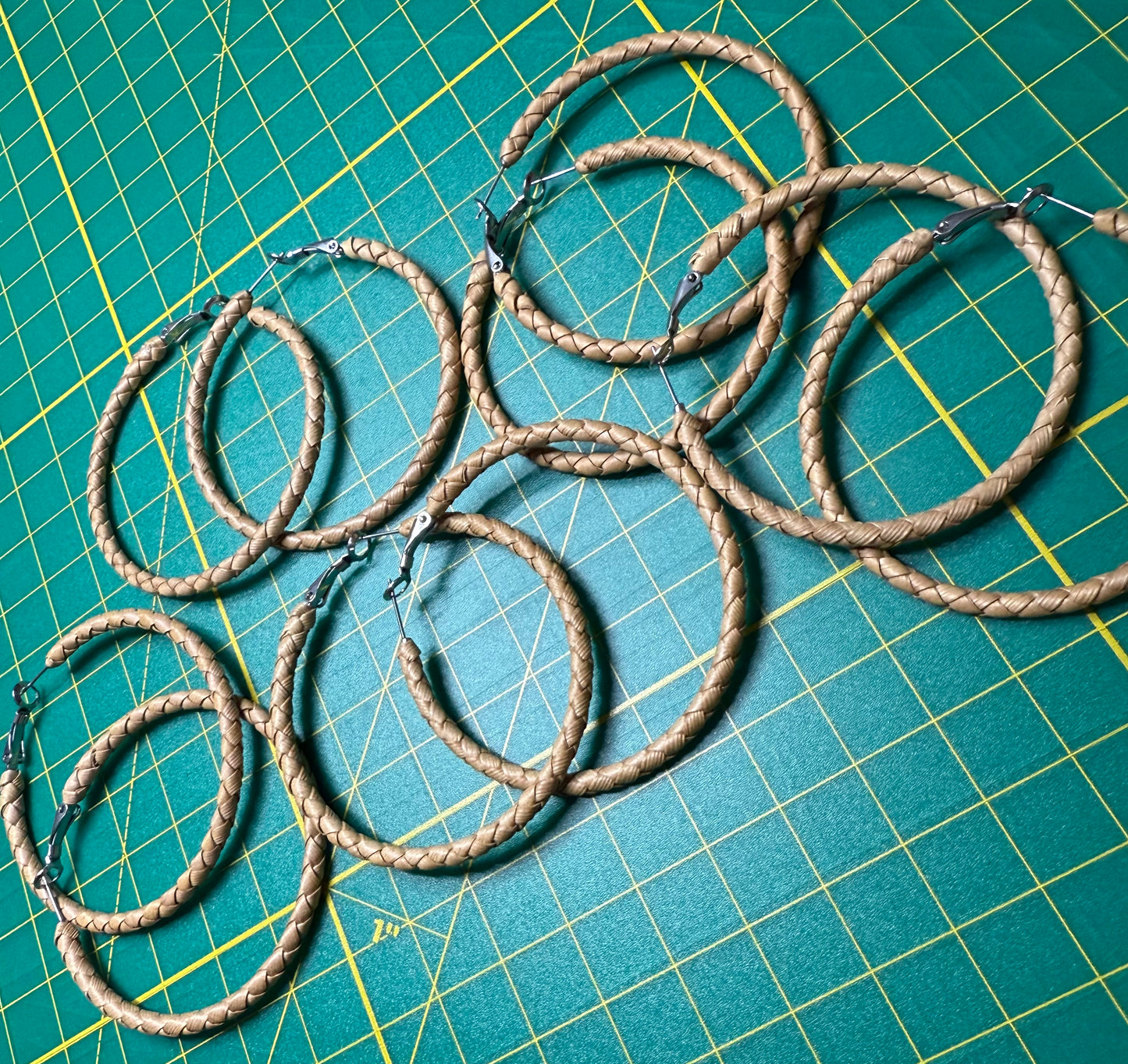 60 mm Lauhala Hoop Earring