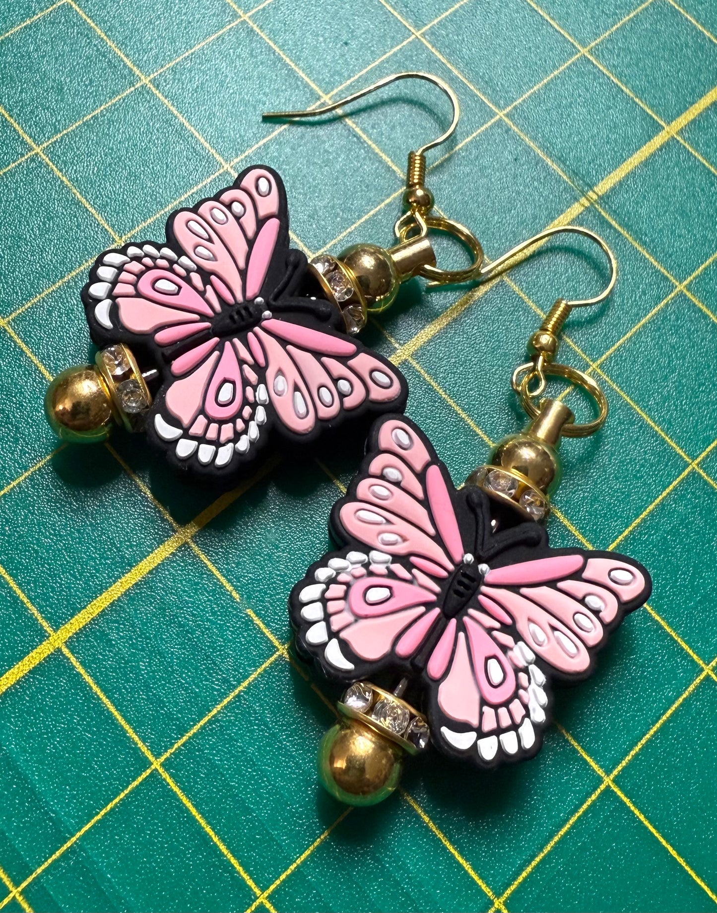 Pink Butterfly Earring