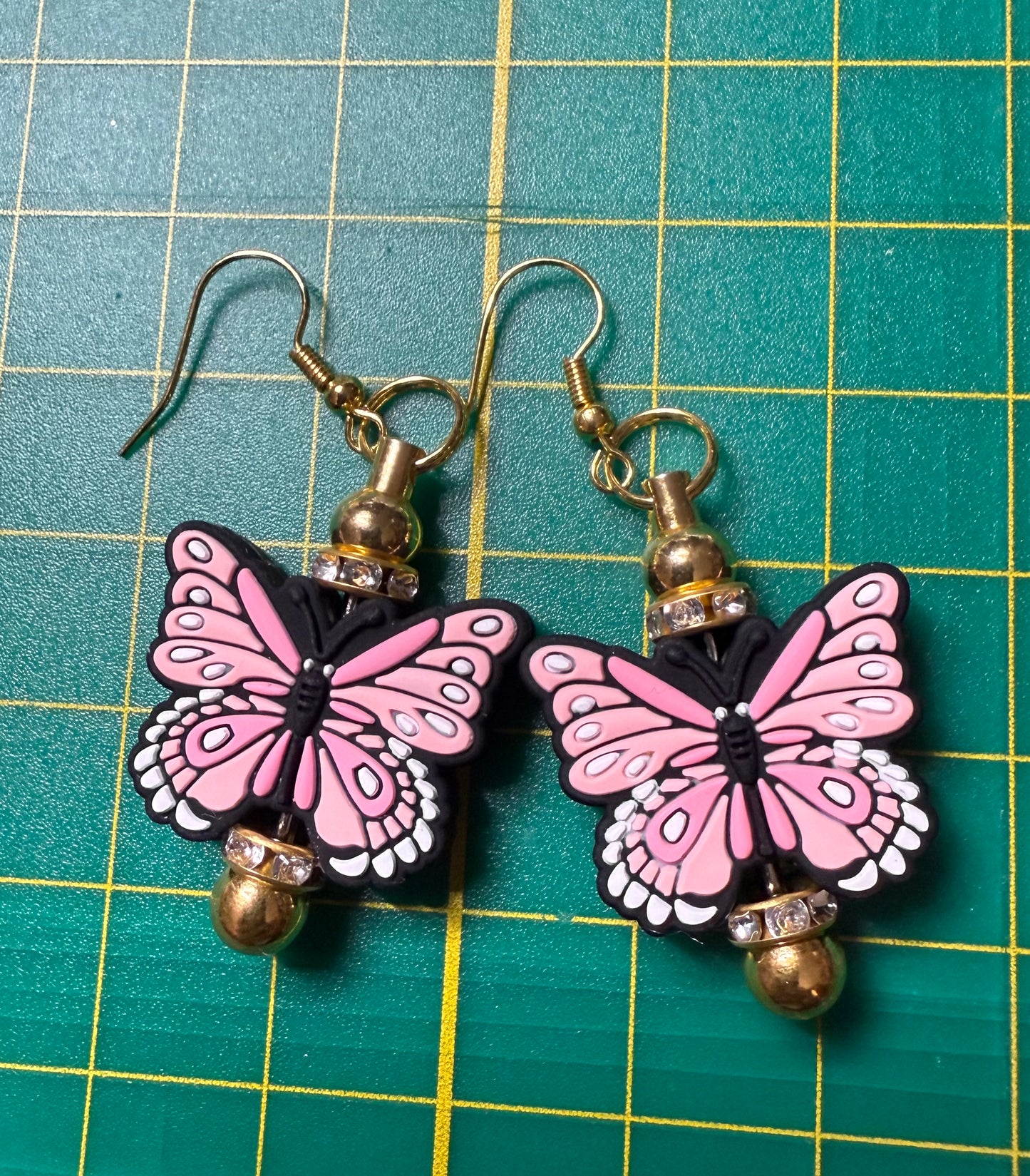 Pink Butterfly Earring