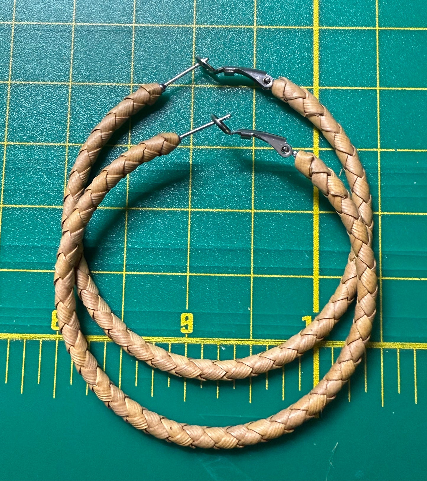 60 mm Lauhala Hoop Earring