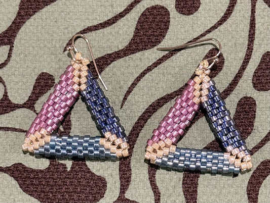 4 tone Triangle Earring