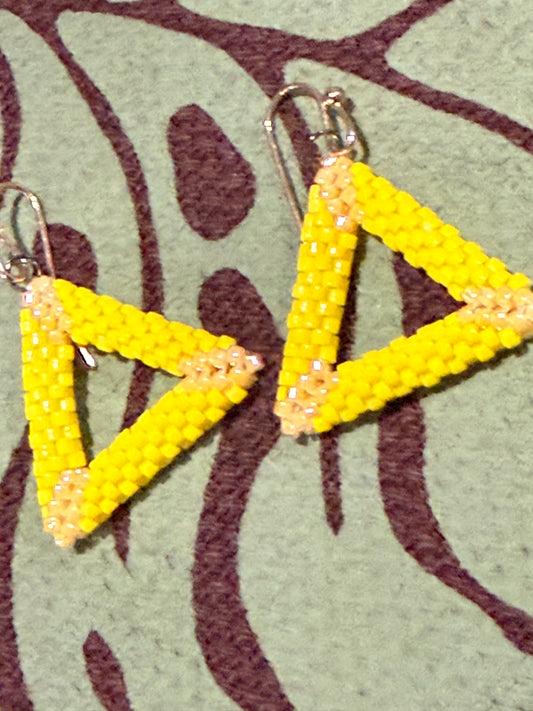 Yellow Triangle Earring