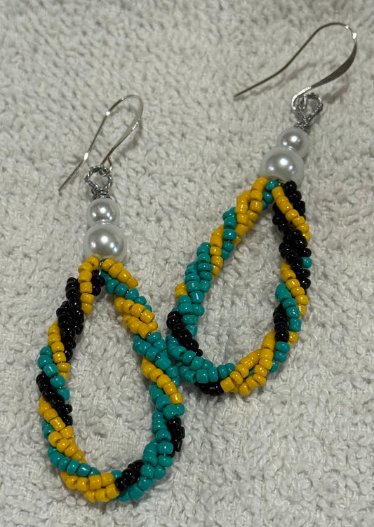 Twisted Beaded Earring (3")