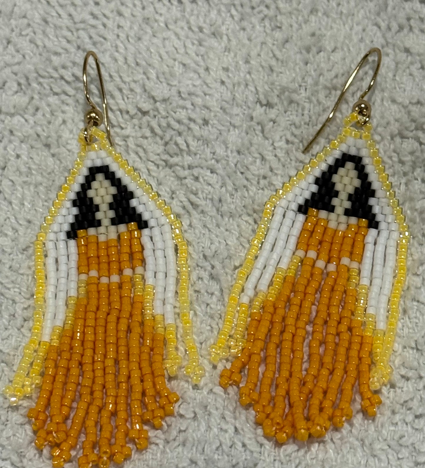 Lady in Yellow Beaded Dress